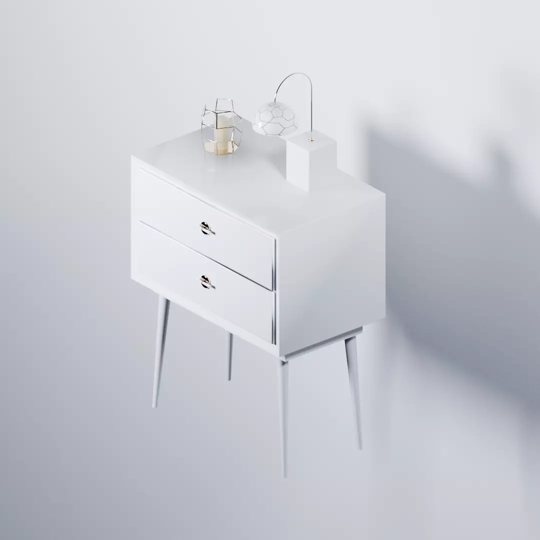 Bedside table Free low-poly 3D model