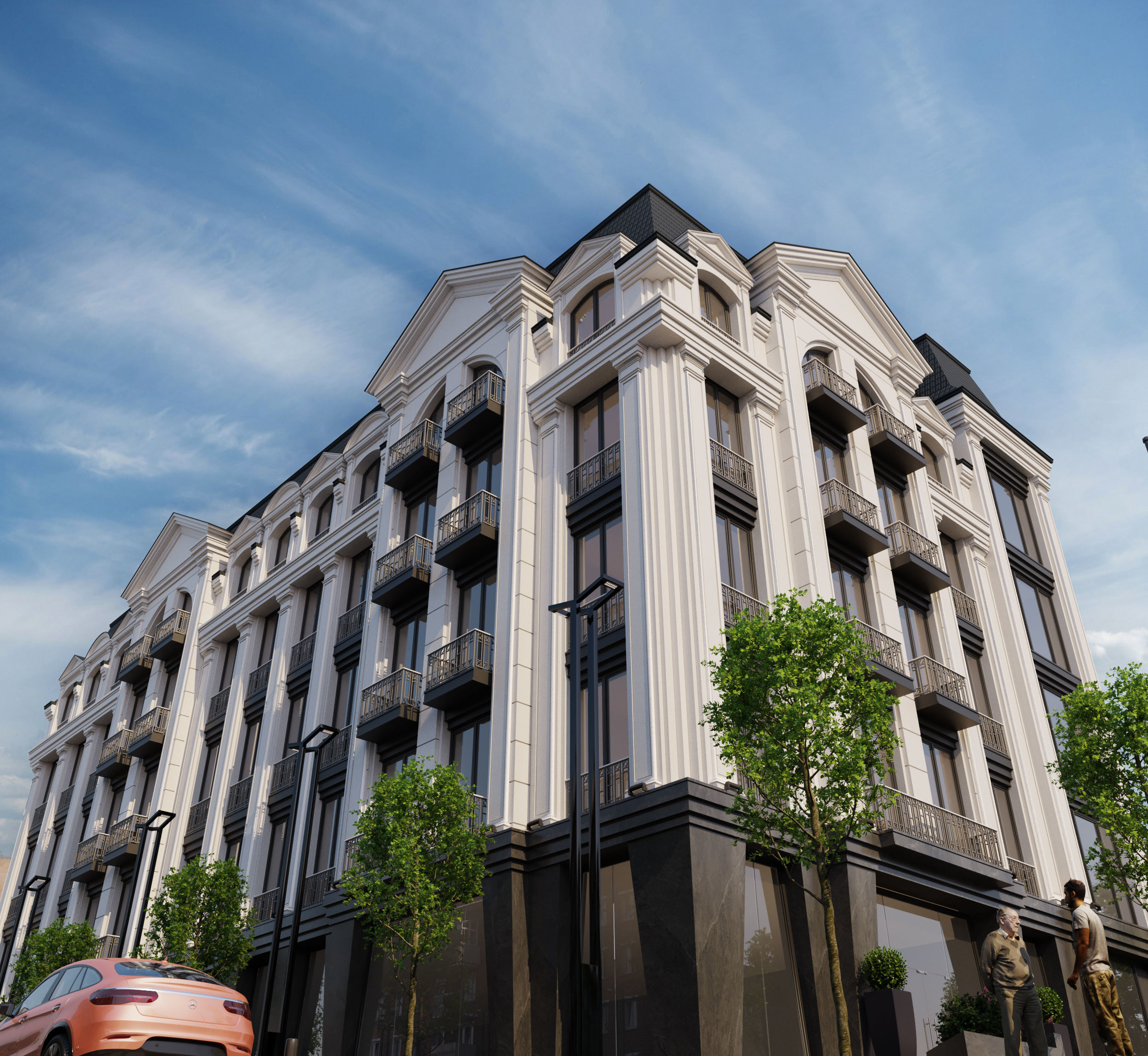 Classical Hotel Building 3D model_15