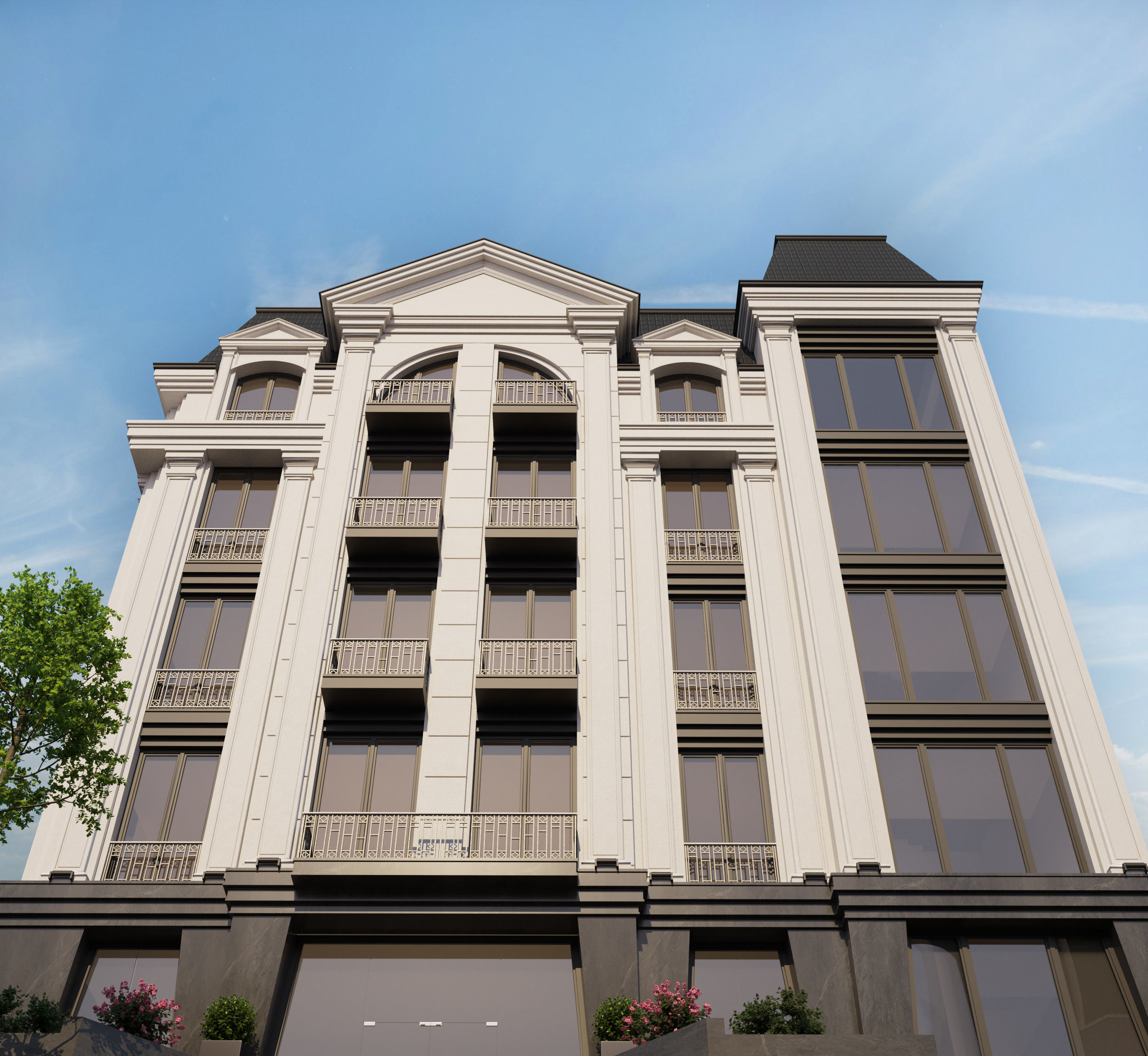 Classical Hotel Building 3D model_12