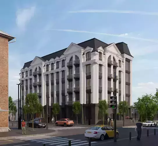 Classical Hotel Building 3D model