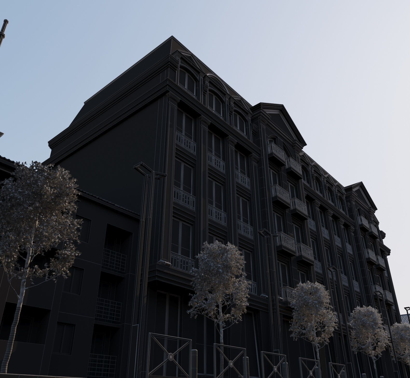 Classical Hotel Building 3D model_20