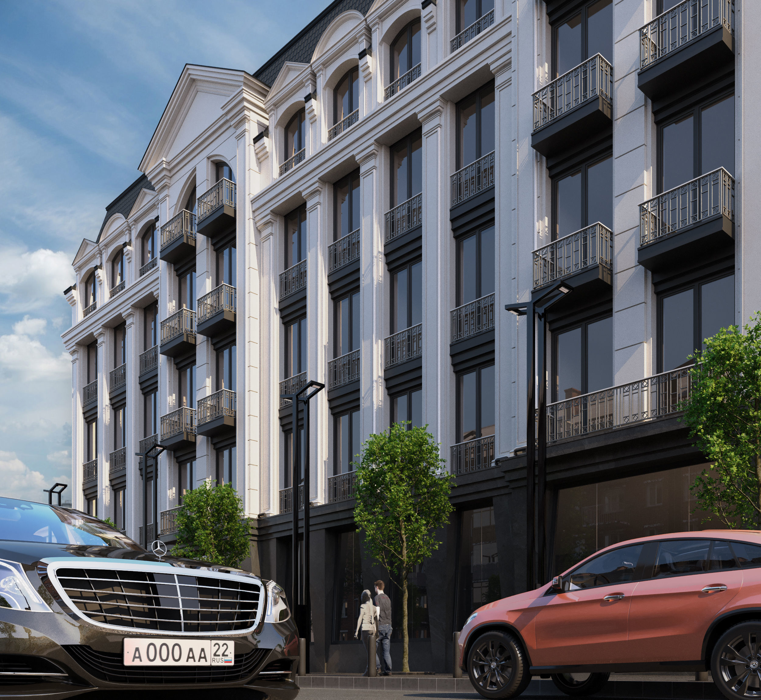 Classical Hotel Building 3D model_21