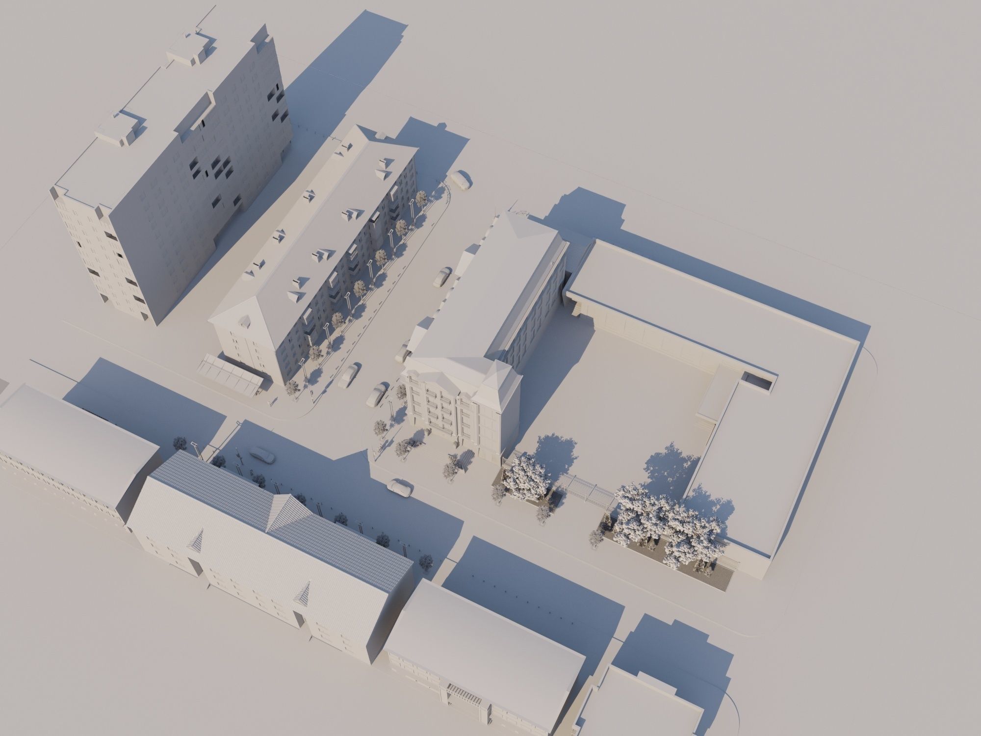 Classical Hotel Building 3D model_28