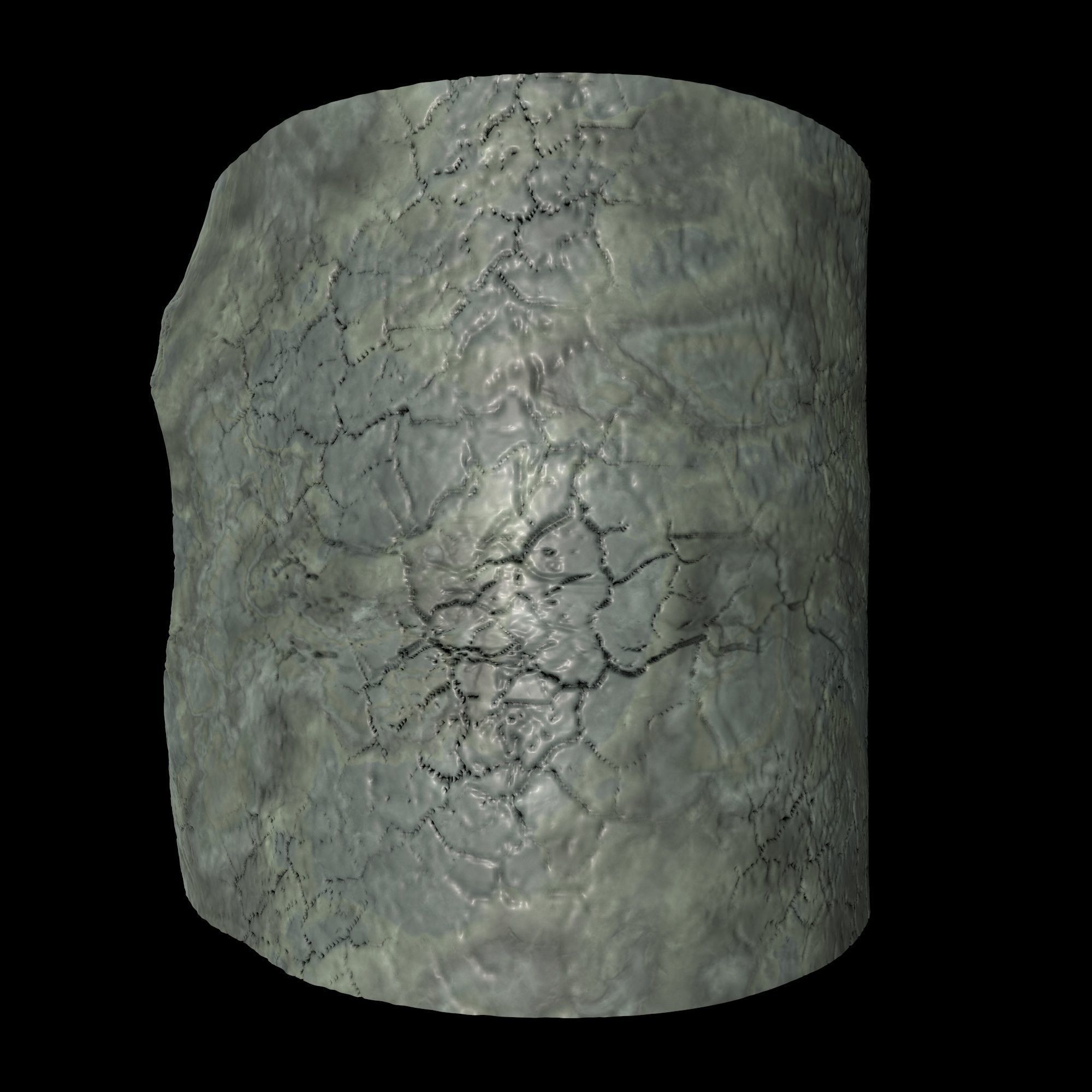 totem cracked rock Free 3D model_2