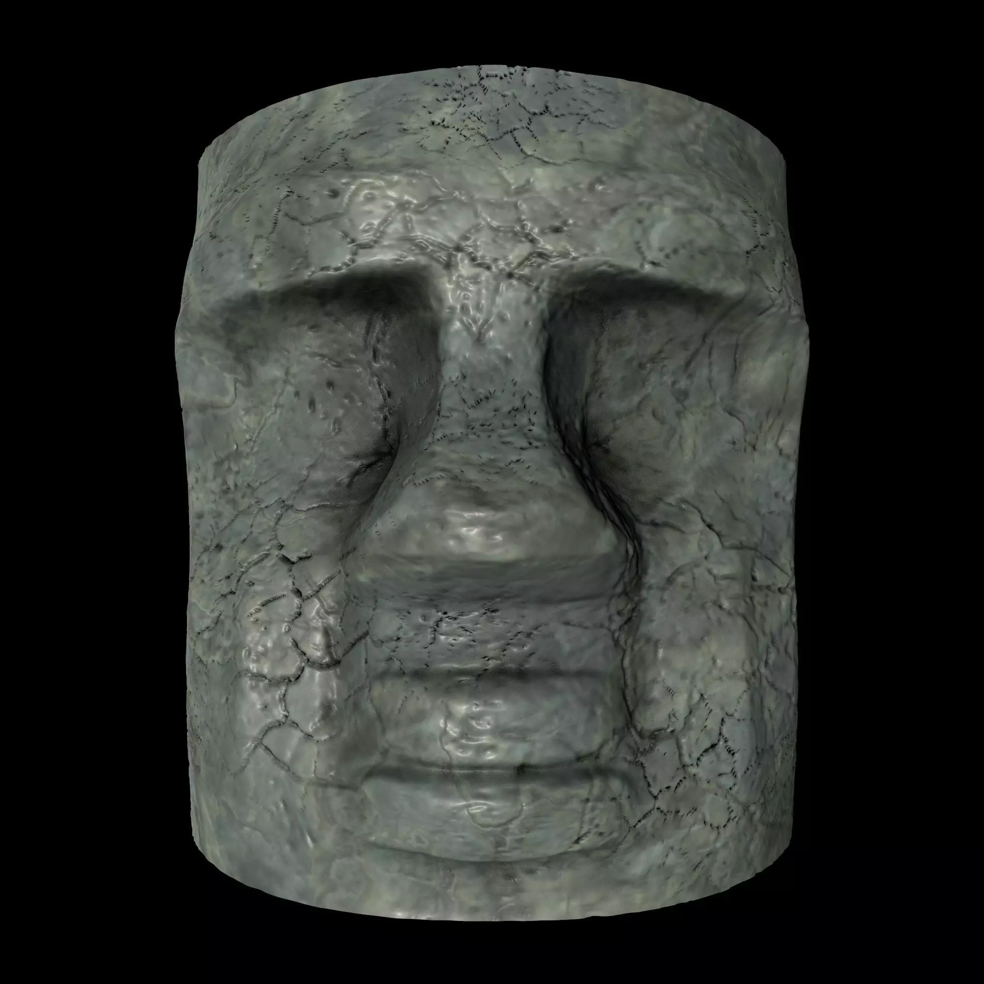 totem cracked rock Free 3D model_0