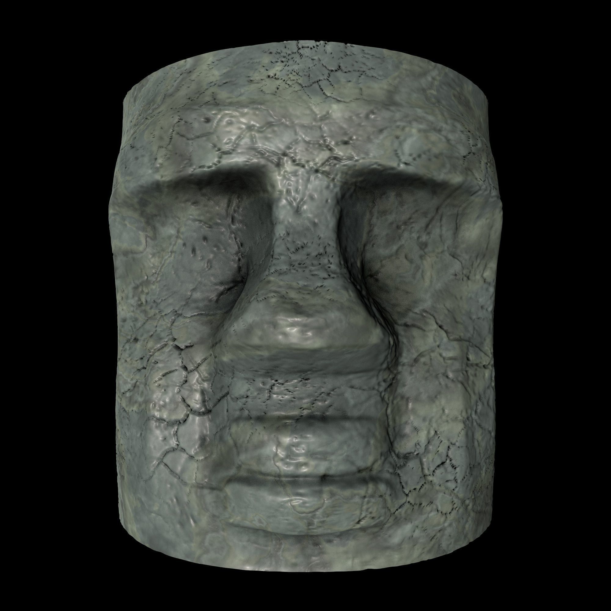 totem cracked rock Free 3D model_6