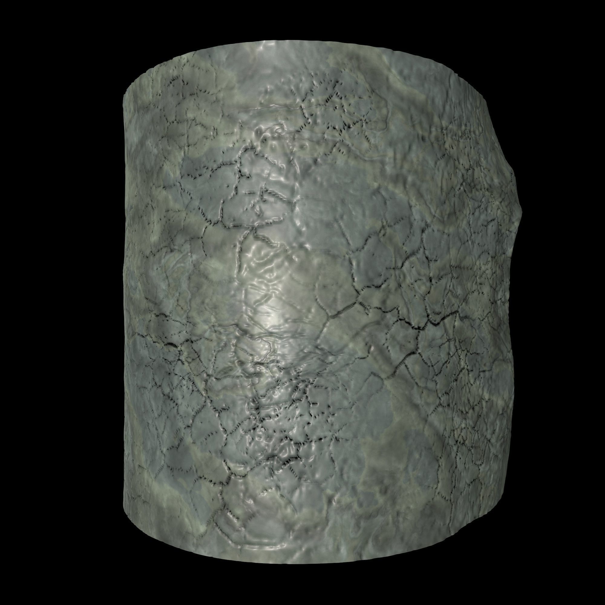 totem cracked rock Free 3D model_4