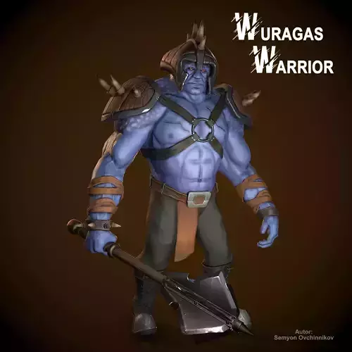 Wuragas Warrior Low-poly 3D model Wuragas Warrior Low-poly 3D model