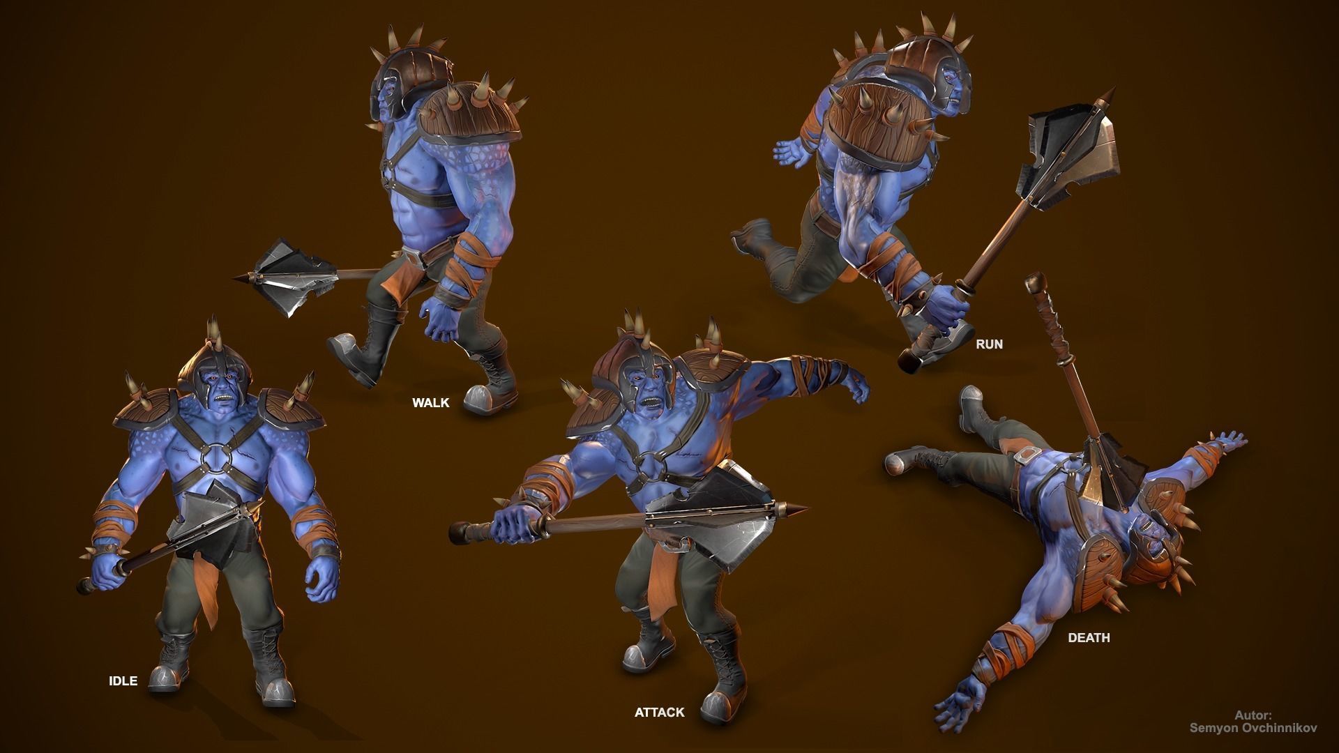 Wuragas Warrior Low-poly 3D model_6