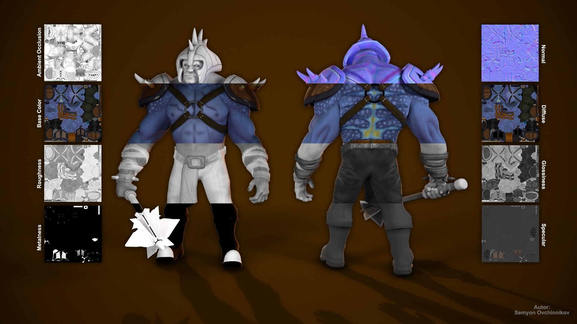Wuragas Warrior Low-poly 3D model_4