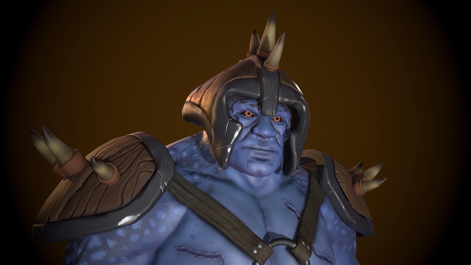 Wuragas Warrior Low-poly 3D model_7