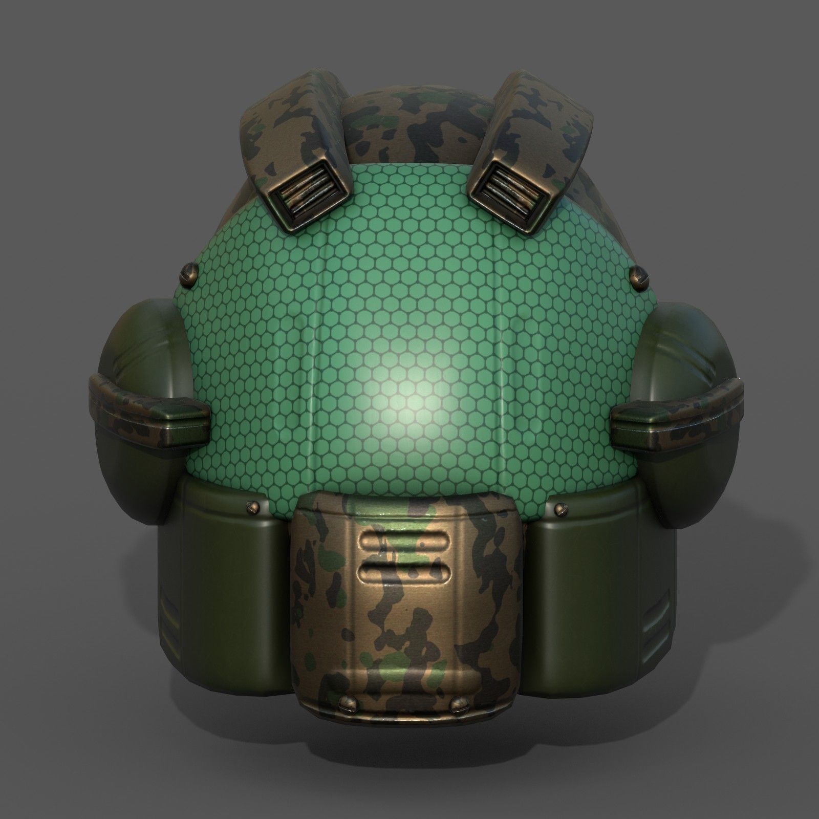 Helmet scifi military combat 3d model Low-poly 3D model_2