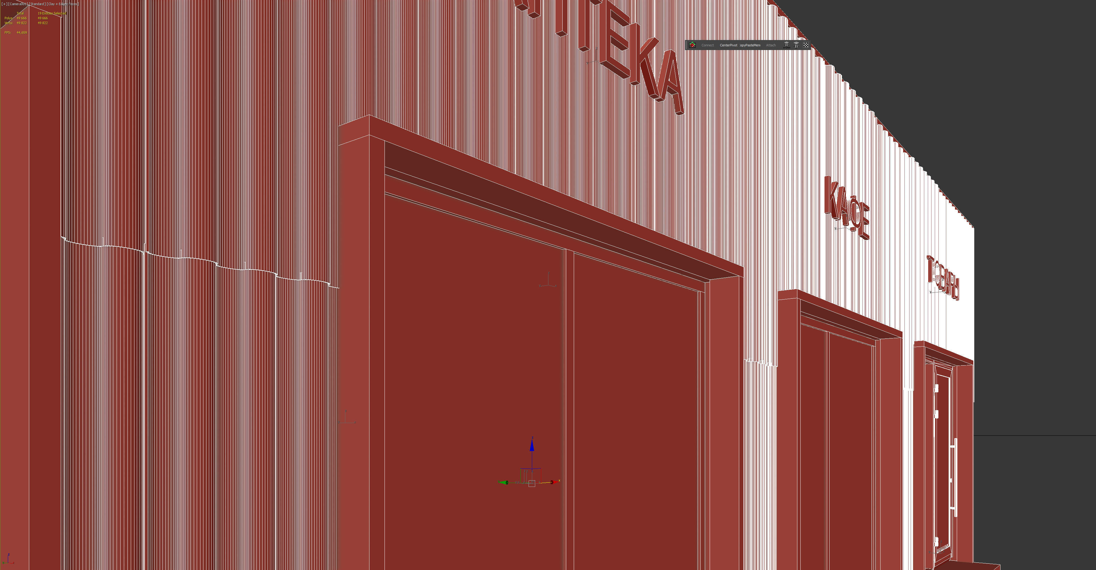Cafe with slate facades 3D model_1