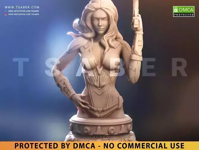 Black  Widowmaker - Bust collectibles  3D print model