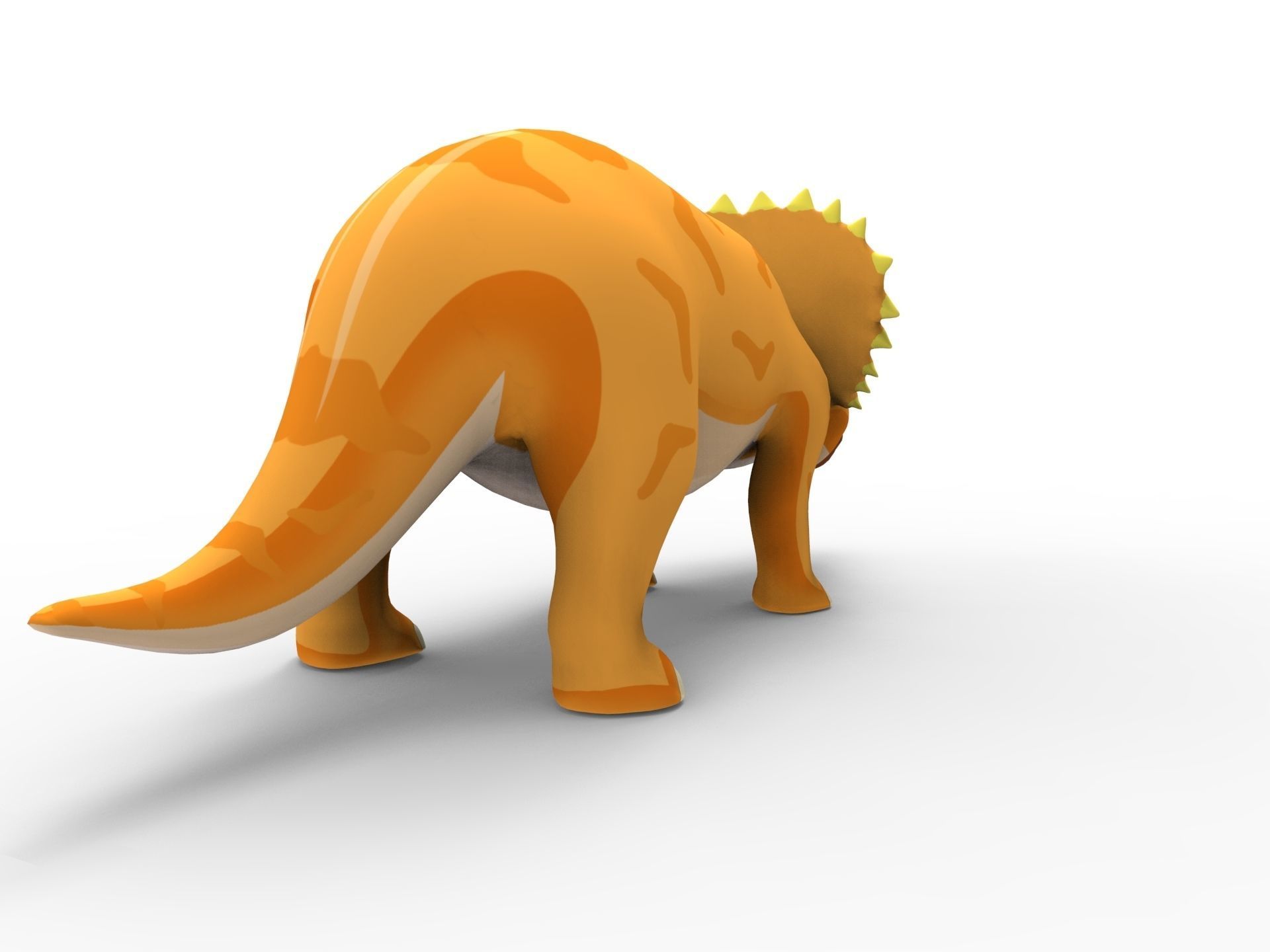 3D Cartoon Triceratops Rigged  Low-poly 3D model_6