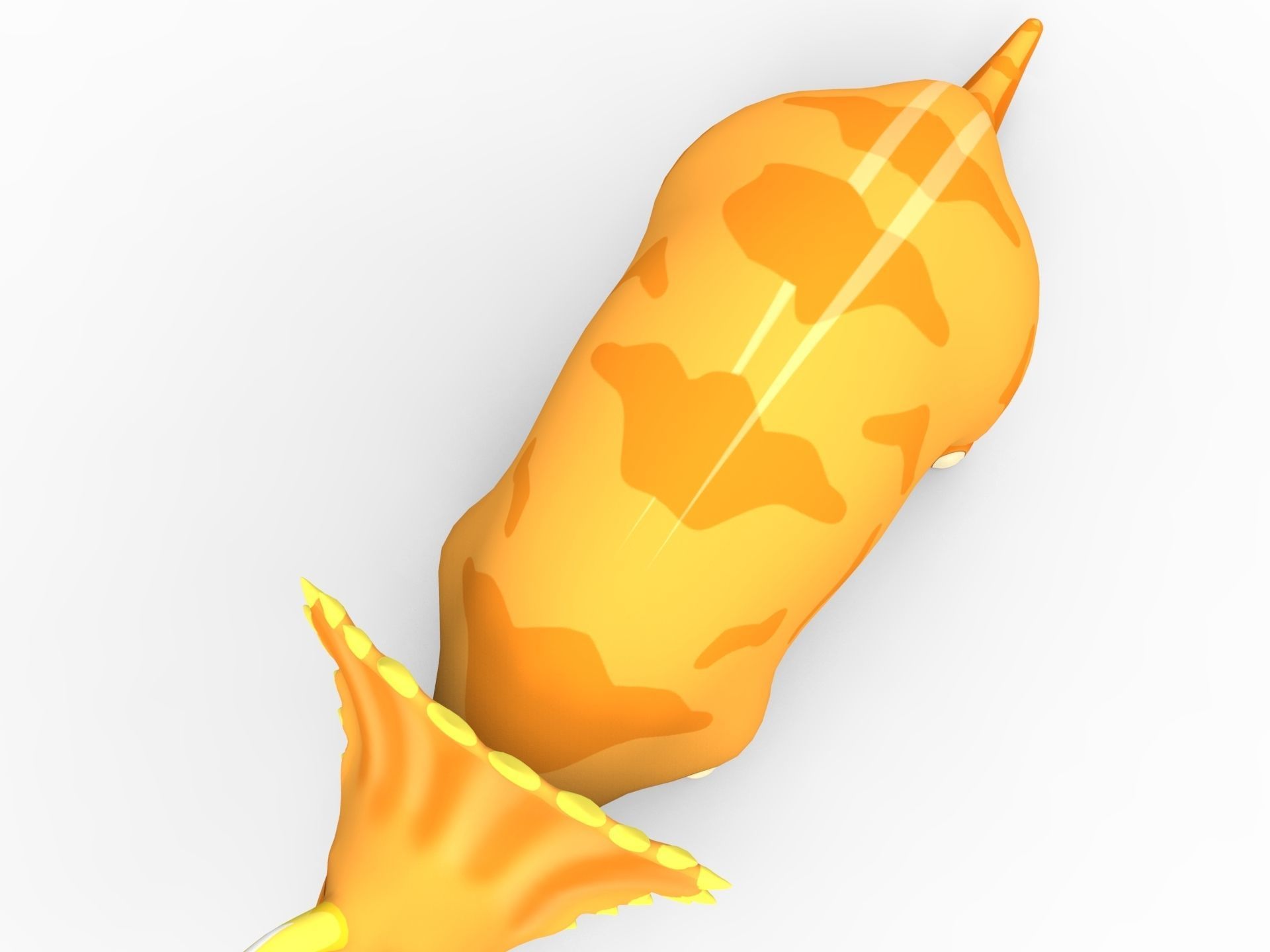 3D Cartoon Triceratops Rigged  Low-poly 3D model_11