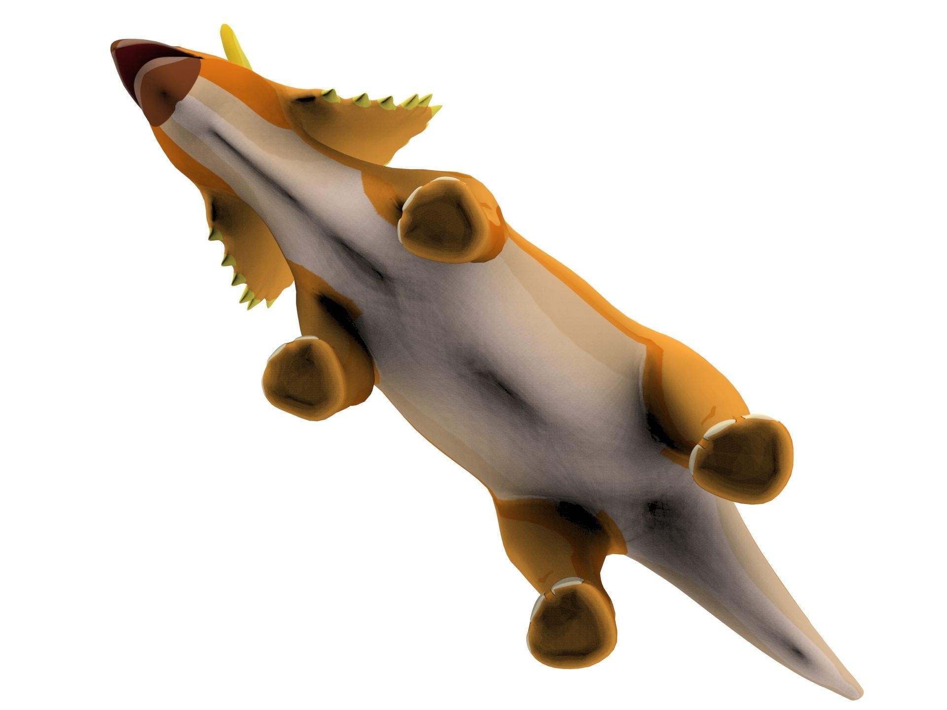3D Cartoon Triceratops Rigged  Low-poly 3D model_12
