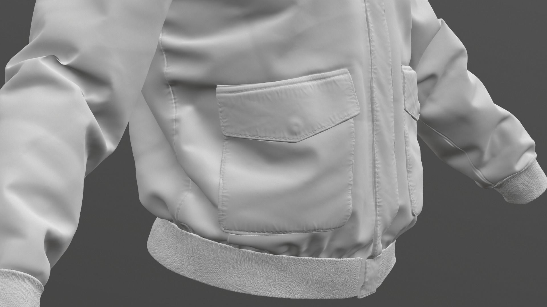 WW2 Type A-2 leather flight jacket 3D model_21