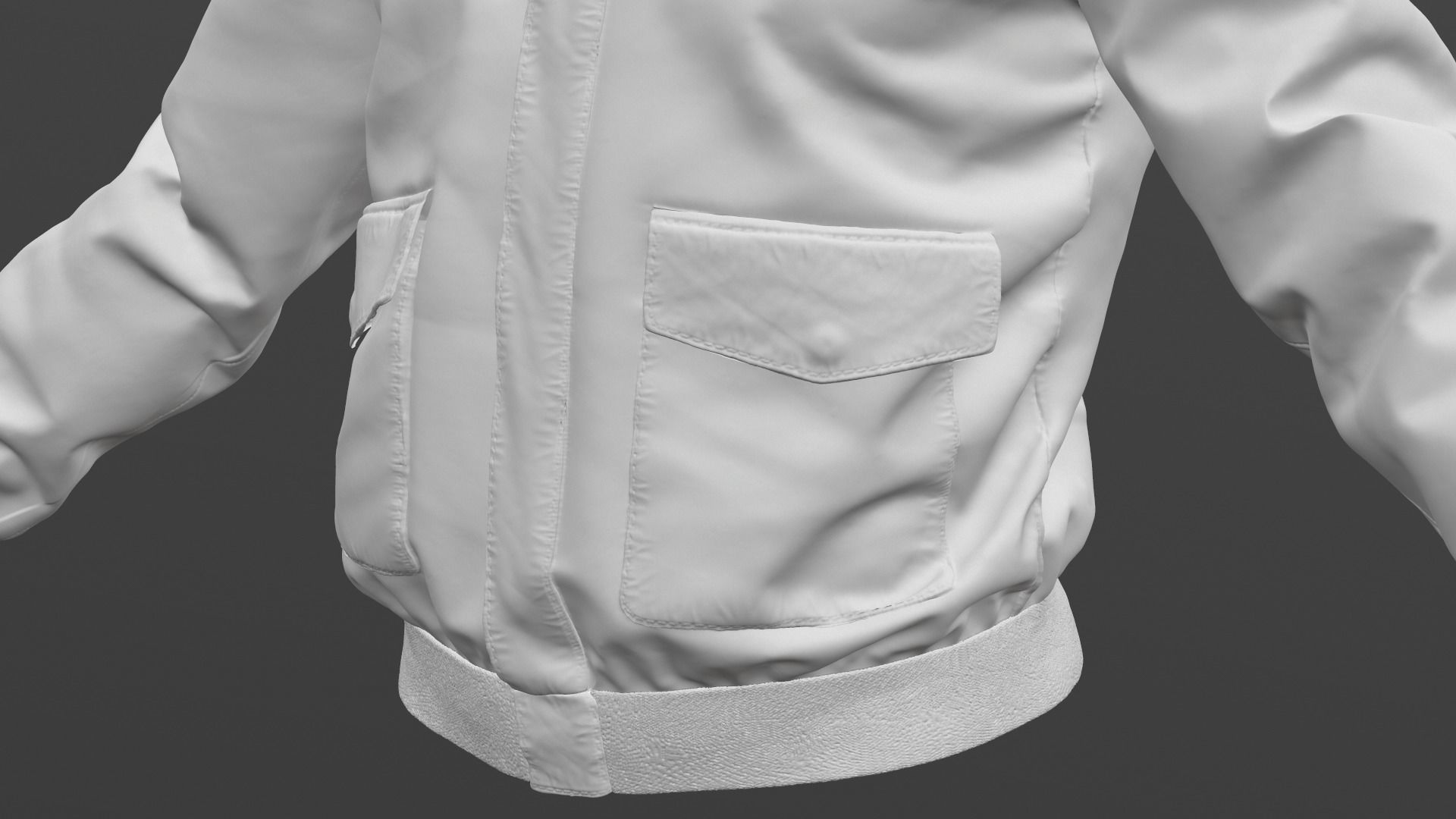 WW2 Type A-2 leather flight jacket 3D model_20