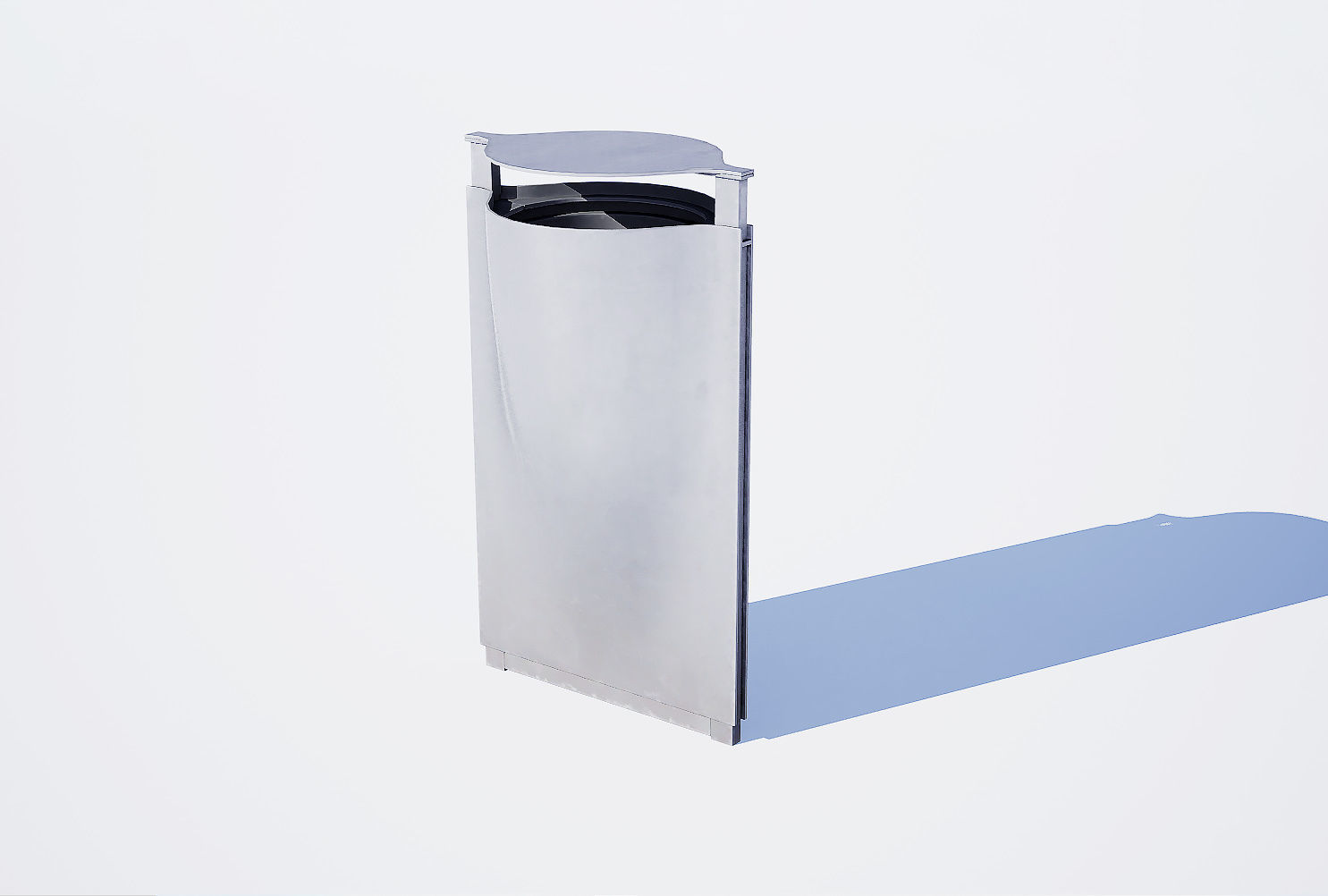 Urban bench set Low-poly 3D model_12