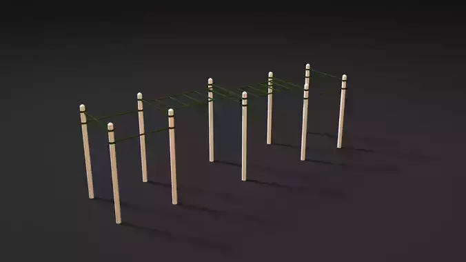 Workout 3 wooden obstacle course