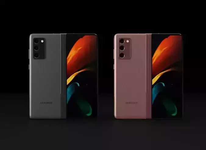 Samsung Galaxy Fold 2 In All Official Colors 3D model