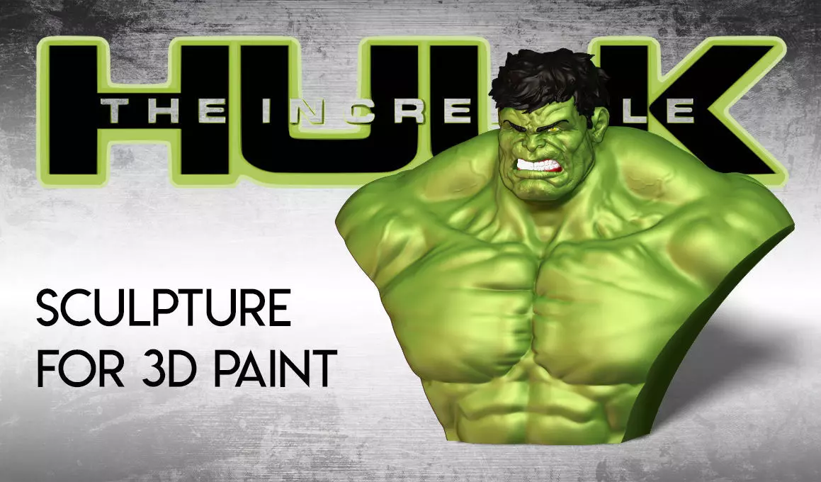 HULK BUST 3D print model