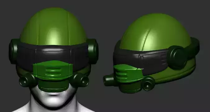 helmet high poly sculpt 3d printable 