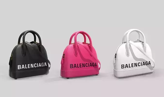 Balenciaga Ville Top Handle XXS  Bag Leather 3D Model Collection
