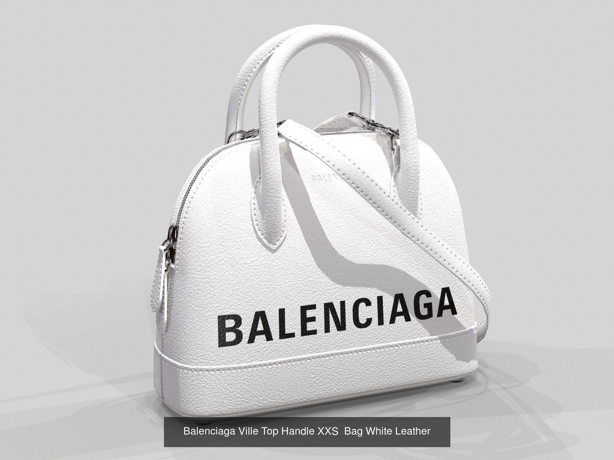 Balenciaga Ville Top Handle XXS Bag Leather 3D Model Collection_2