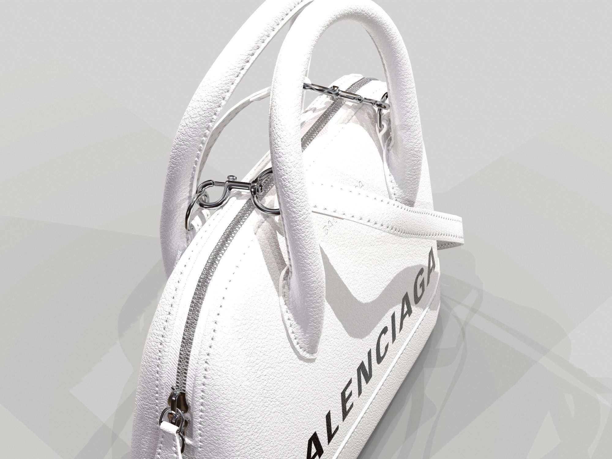 Balenciaga Ville Top Handle XXS Bag Leather 3D Model Collection_10