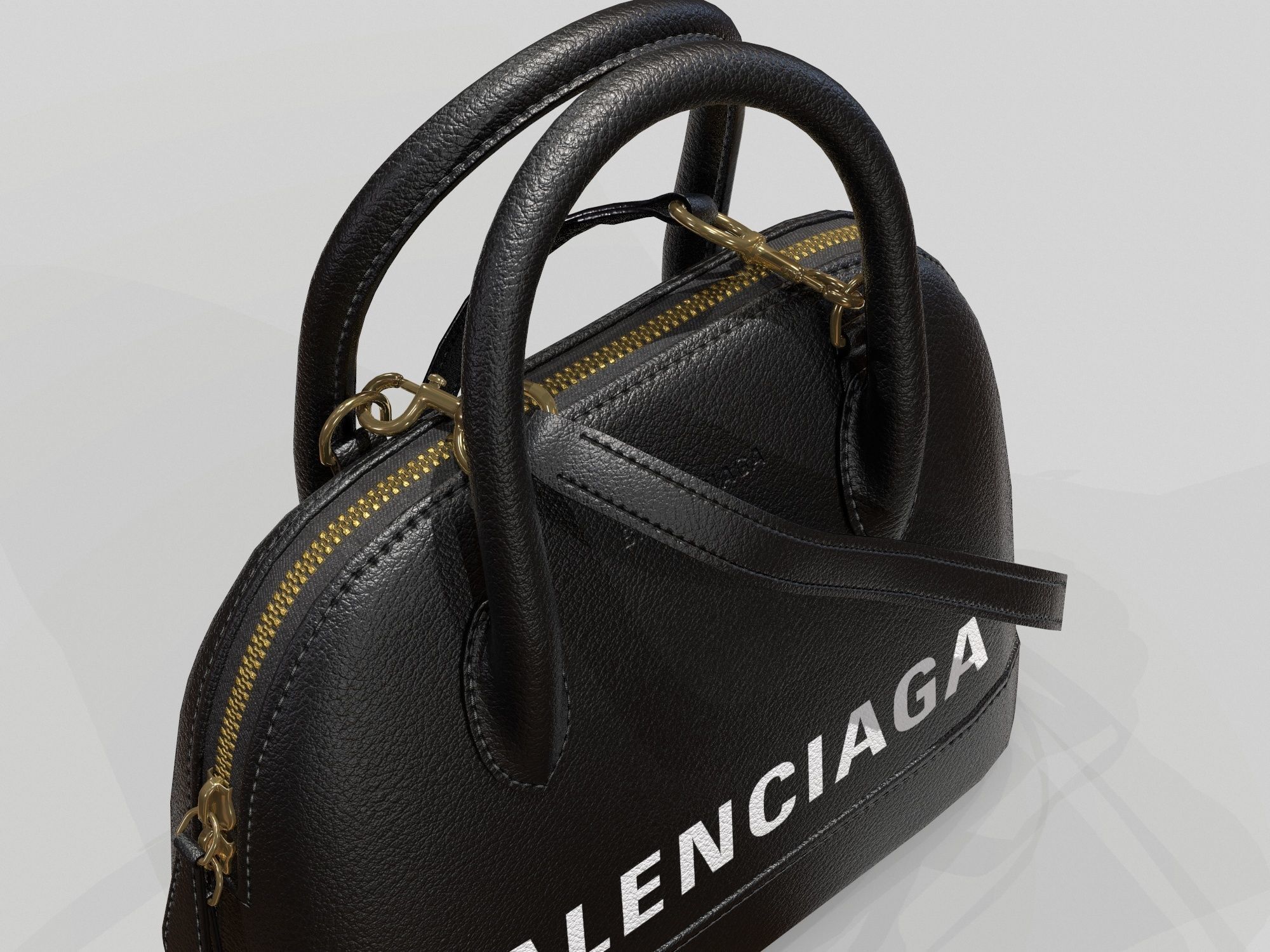 Balenciaga Ville Top Handle XXS Bag Leather 3D Model Collection_9