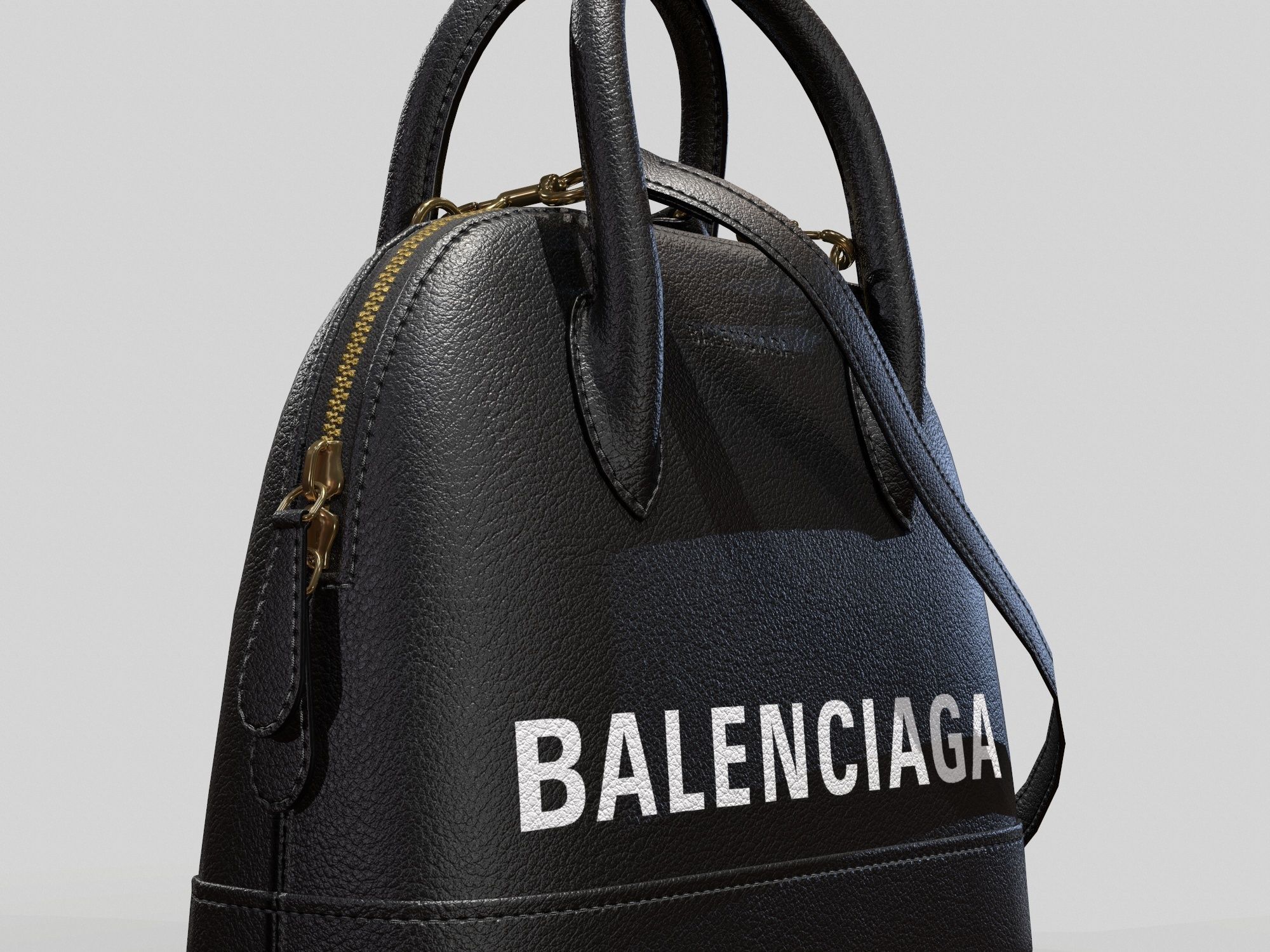 Balenciaga Ville Top Handle XXS Bag Leather 3D Model Collection_8