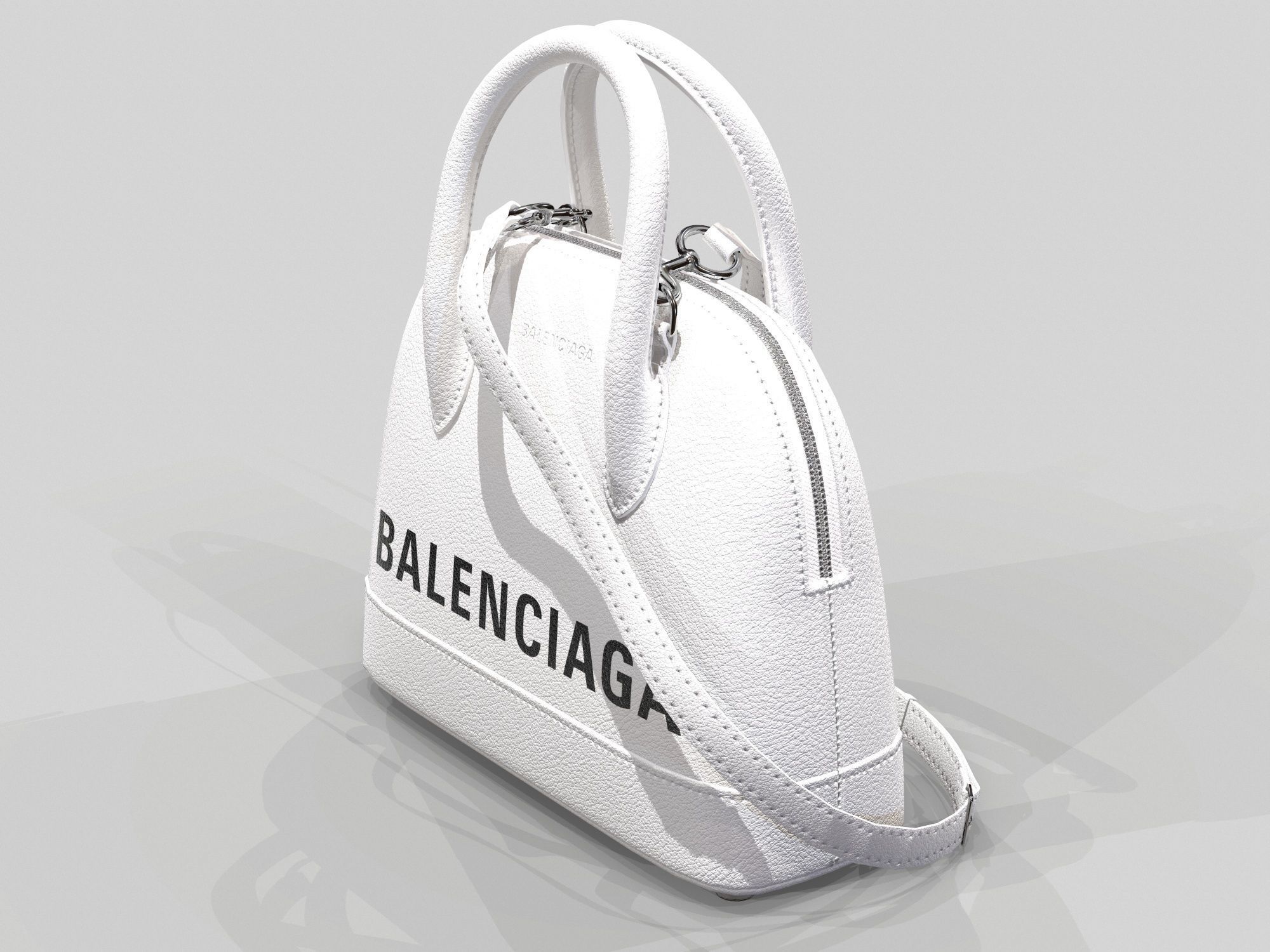Balenciaga Ville Top Handle XXS Bag Leather 3D Model Collection_11