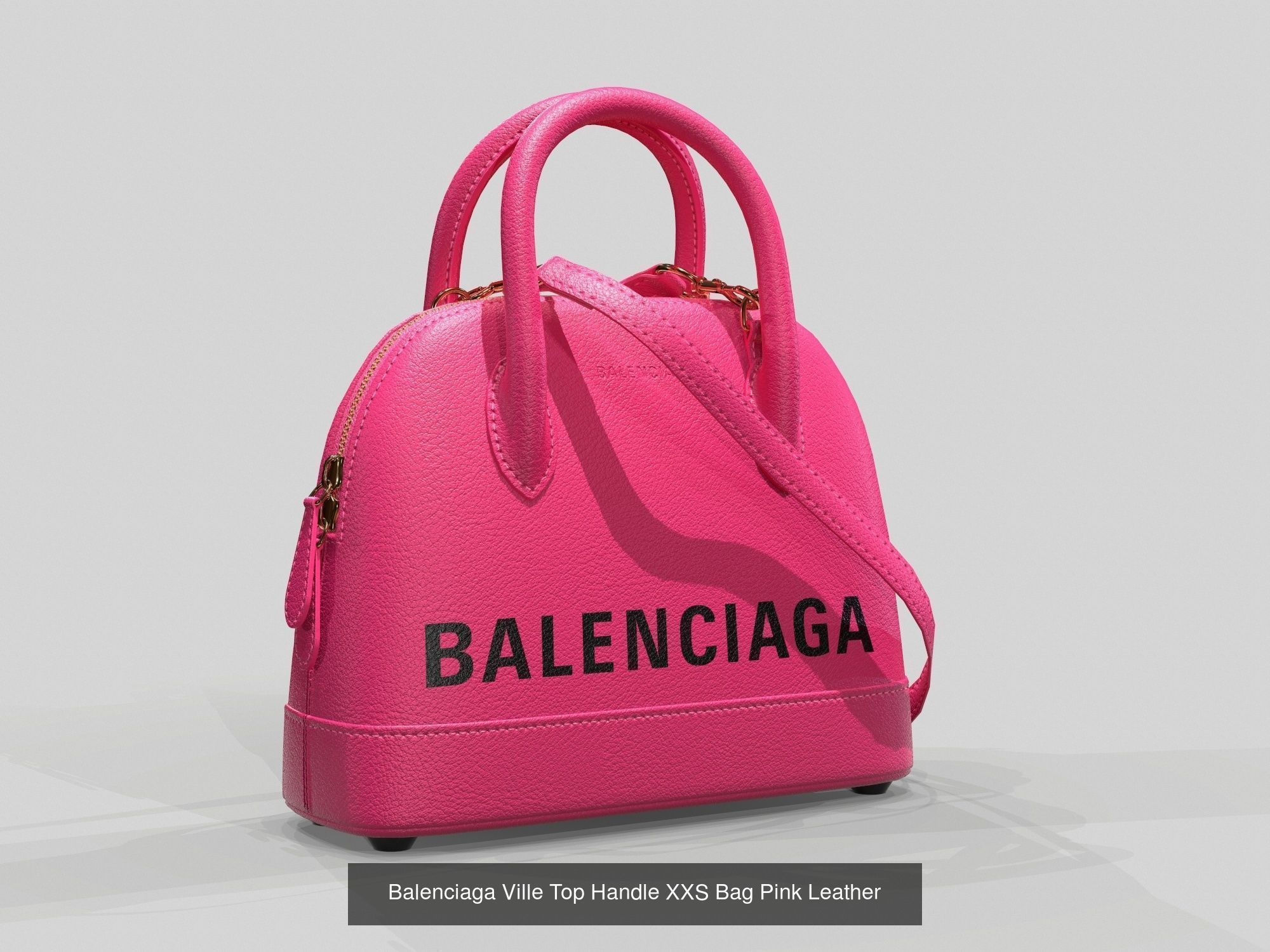 Balenciaga Ville Top Handle XXS Bag Leather 3D Model Collection_1