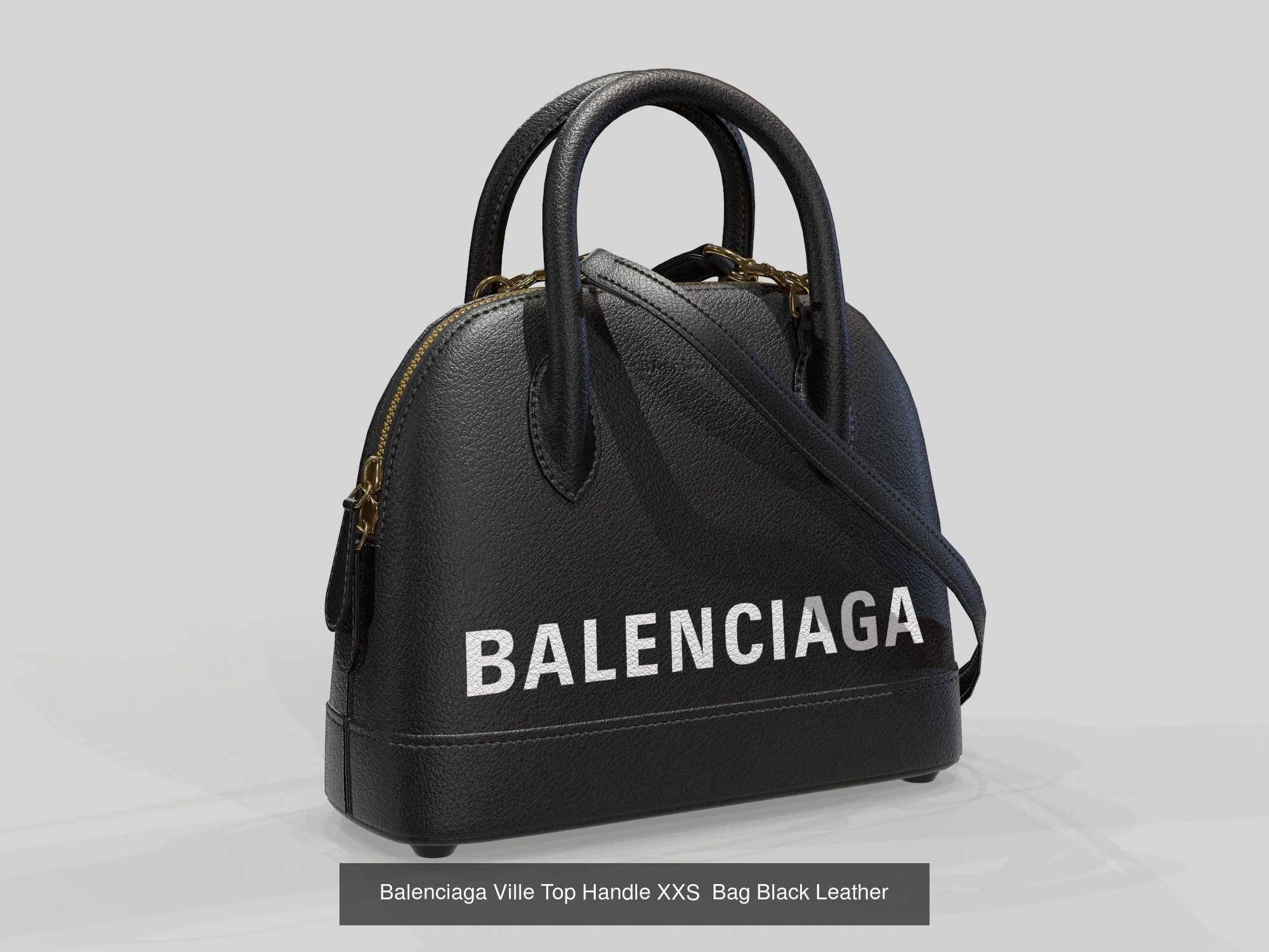 Balenciaga Ville Top Handle XXS Bag Leather 3D Model Collection_3