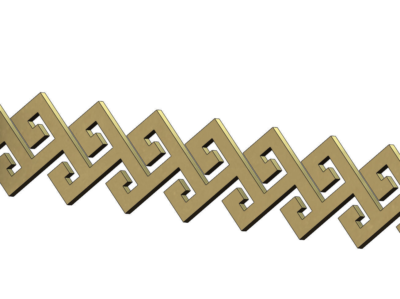 Meandre  Greek key pattern strips 3D print model_2