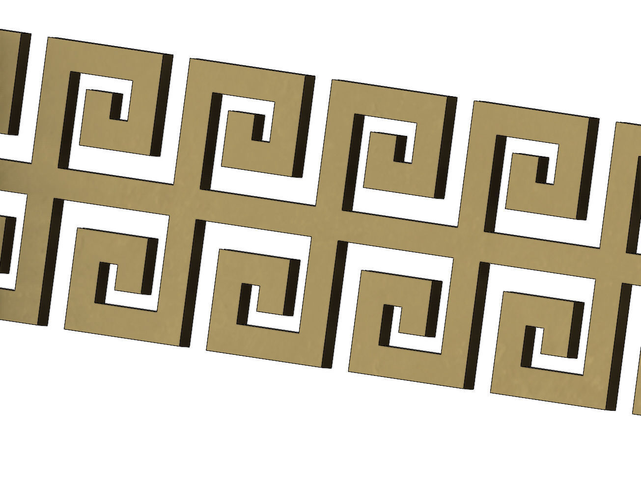 Meandre  Greek key pattern strips 3D print model_7