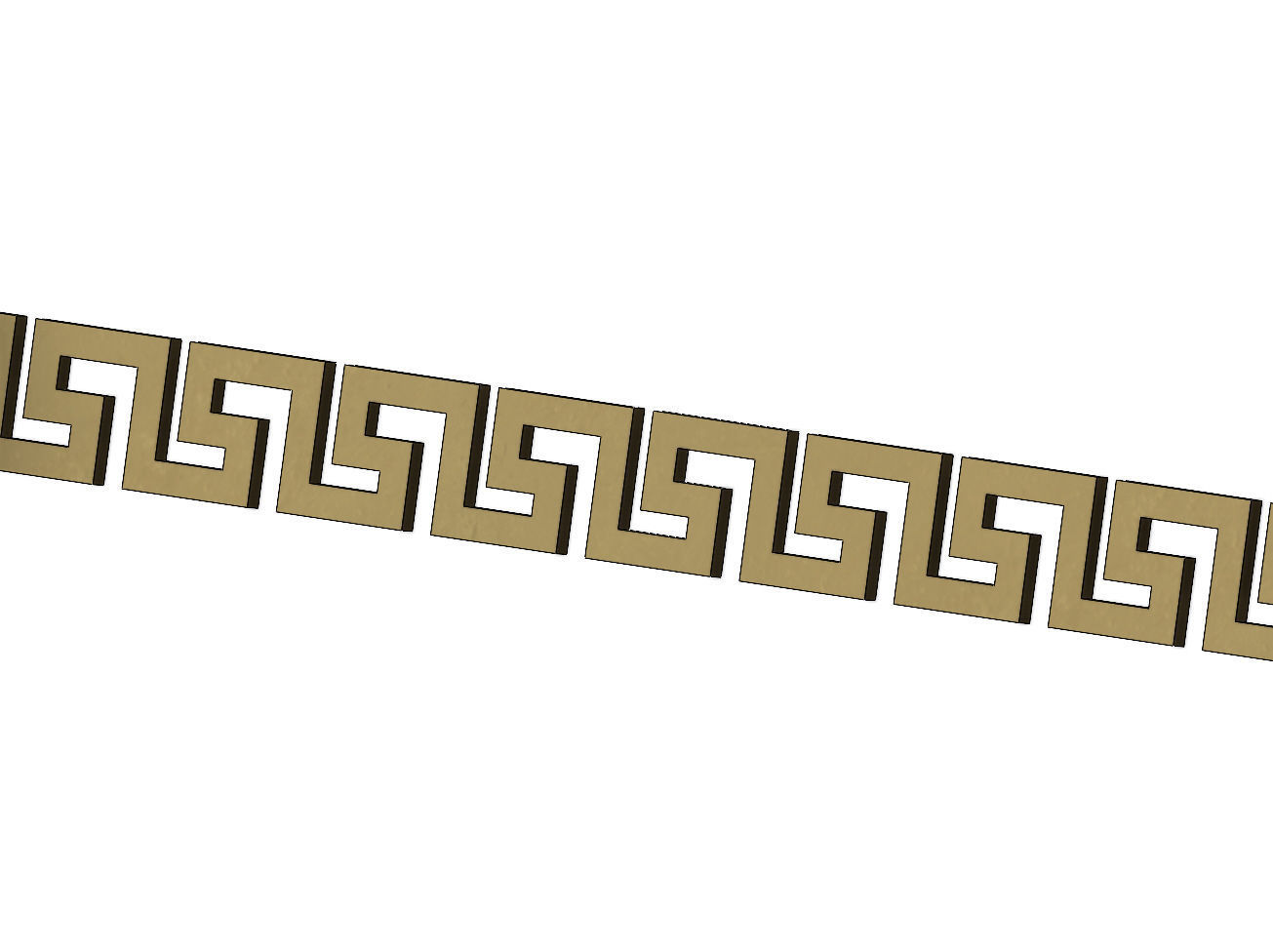 Meandre  Greek key pattern strips 3D print model_5