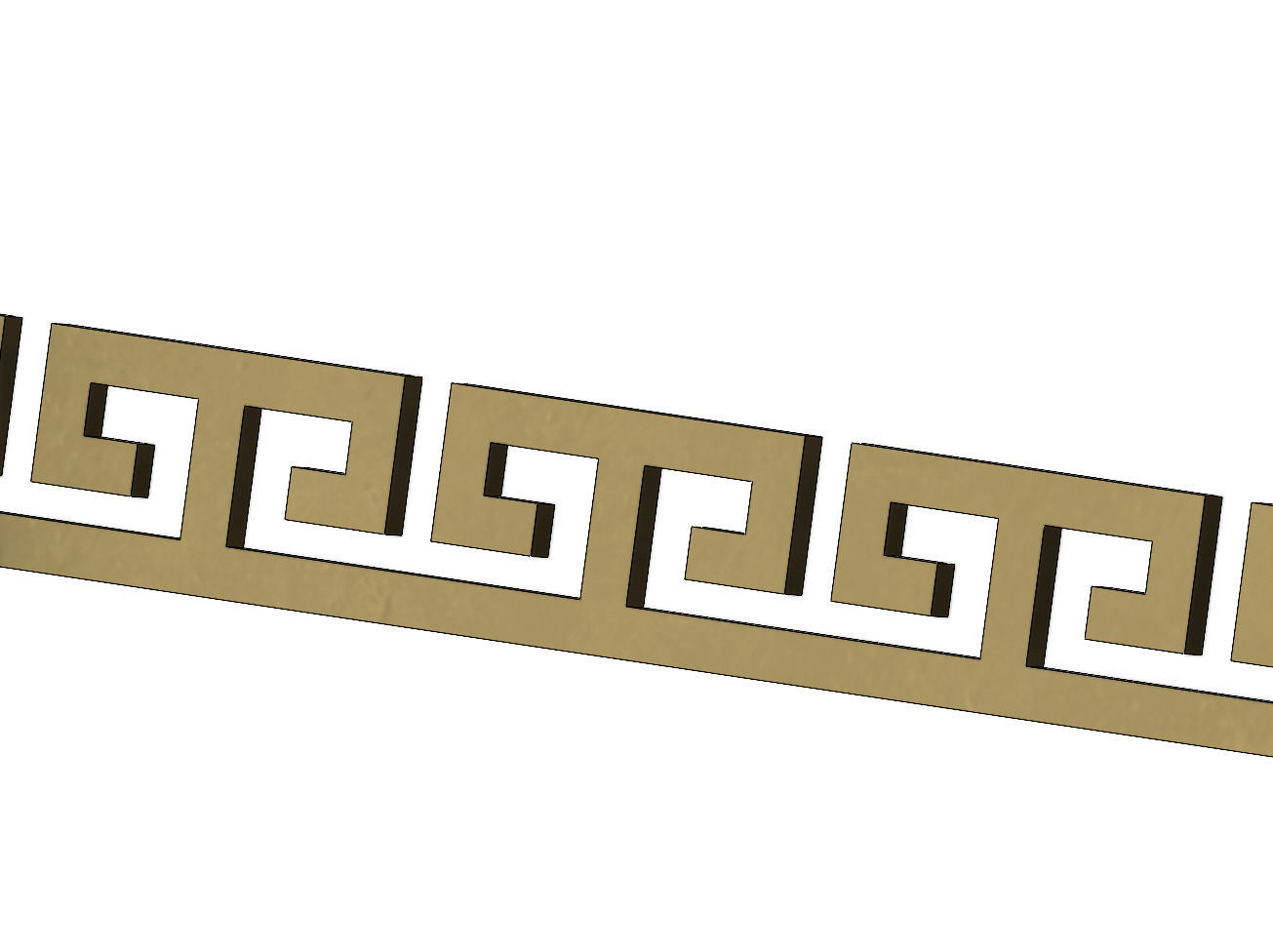 Meandre  Greek key pattern strips 3D print model_1