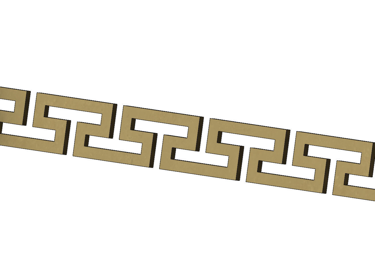 Meandre  Greek key pattern strips 3D print model_4