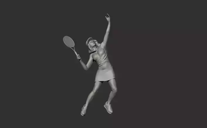 Tennis Player Pose 3d Printing 