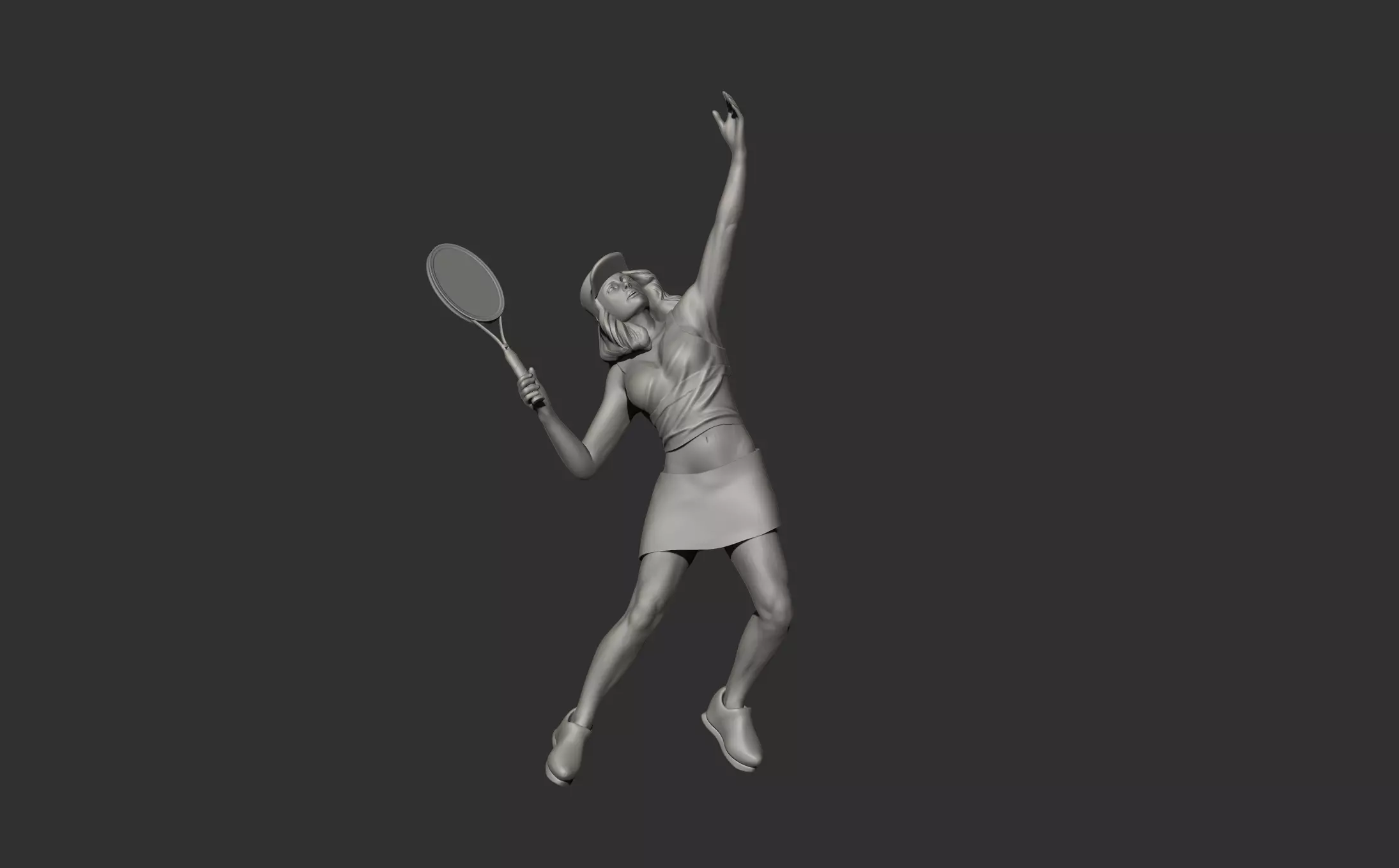 Tennis Player Pose 3d Printing 3D print model