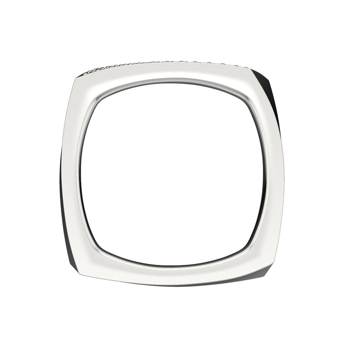 N082 Stylish ring with skewed top 3D print model_2