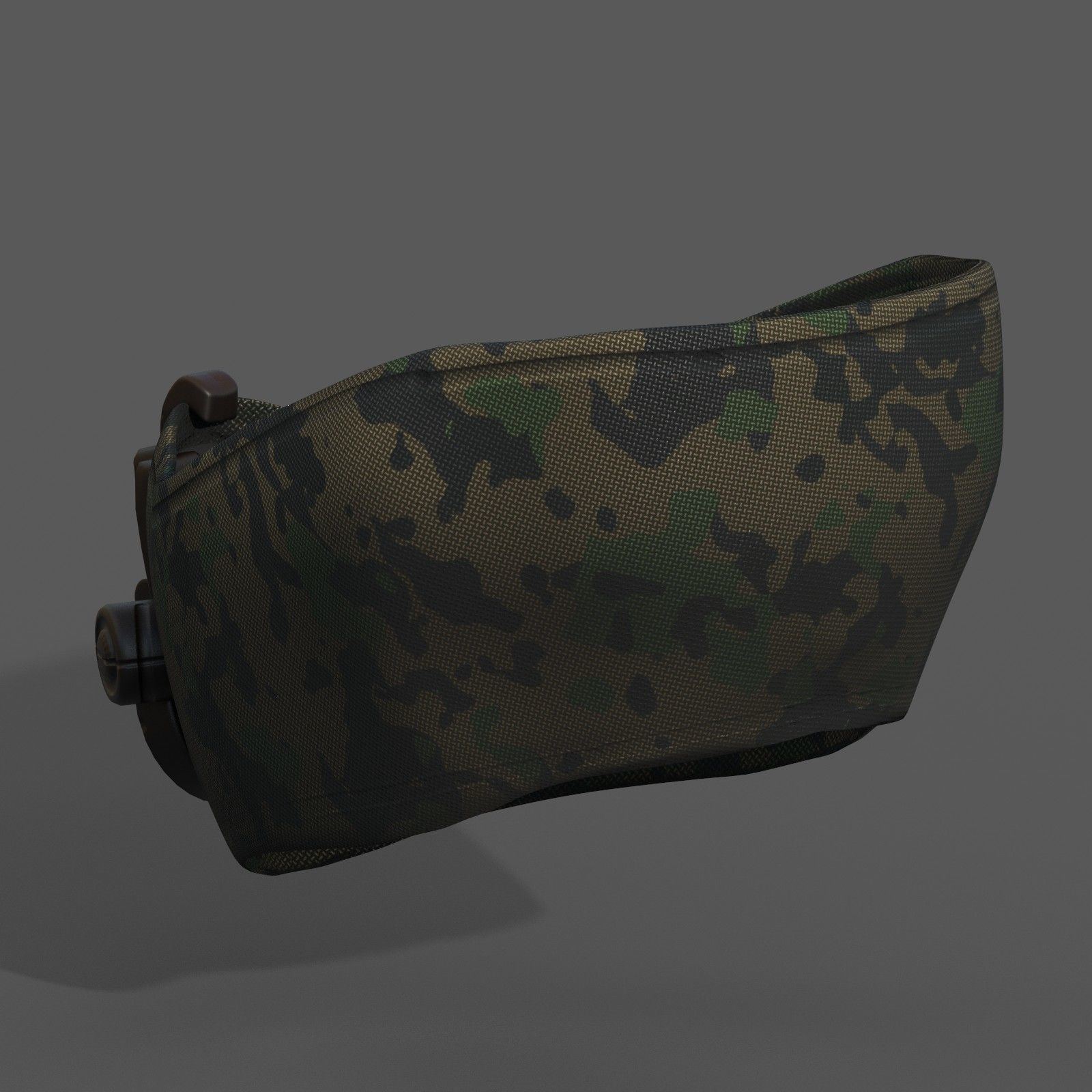 Gas mask respirator scifi futuristic 3d  Low-poly 3D model_3