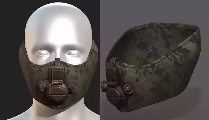 Gas mask respirator scifi futuristic 3d  Low-poly 3D model Gas mask respirator scifi futuristic 3d  Low-poly 3D model