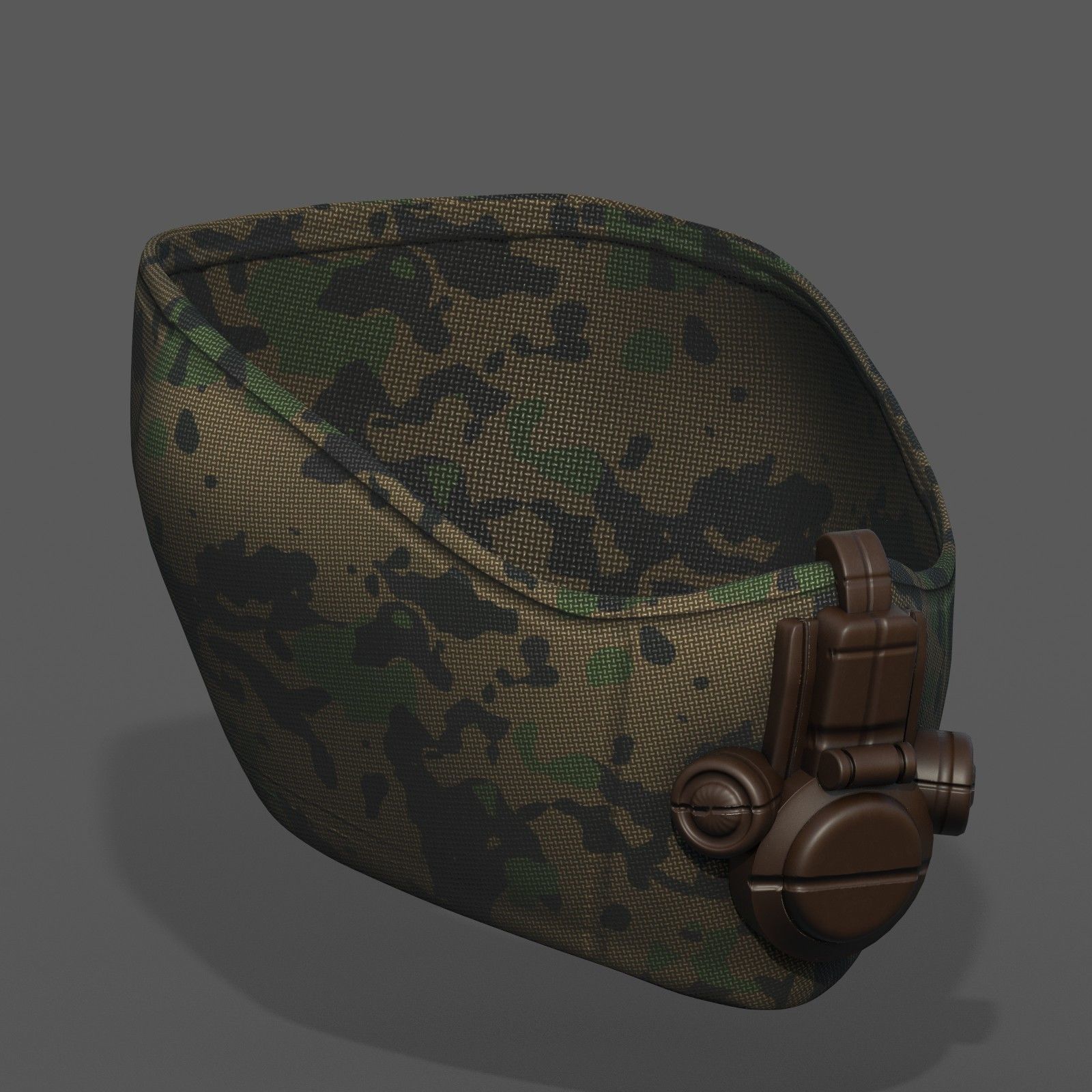 Gas mask respirator scifi futuristic 3d  Low-poly 3D model_6