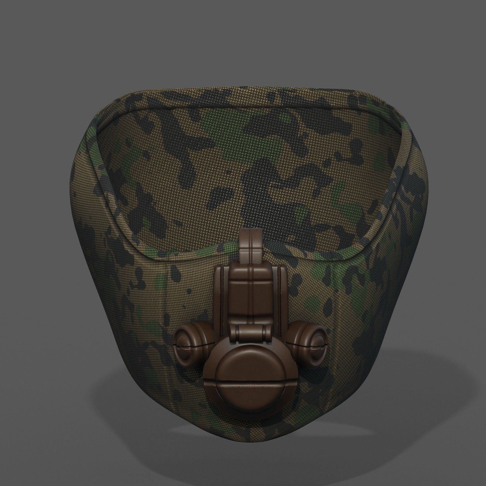 Gas mask respirator scifi futuristic 3d  Low-poly 3D model_1