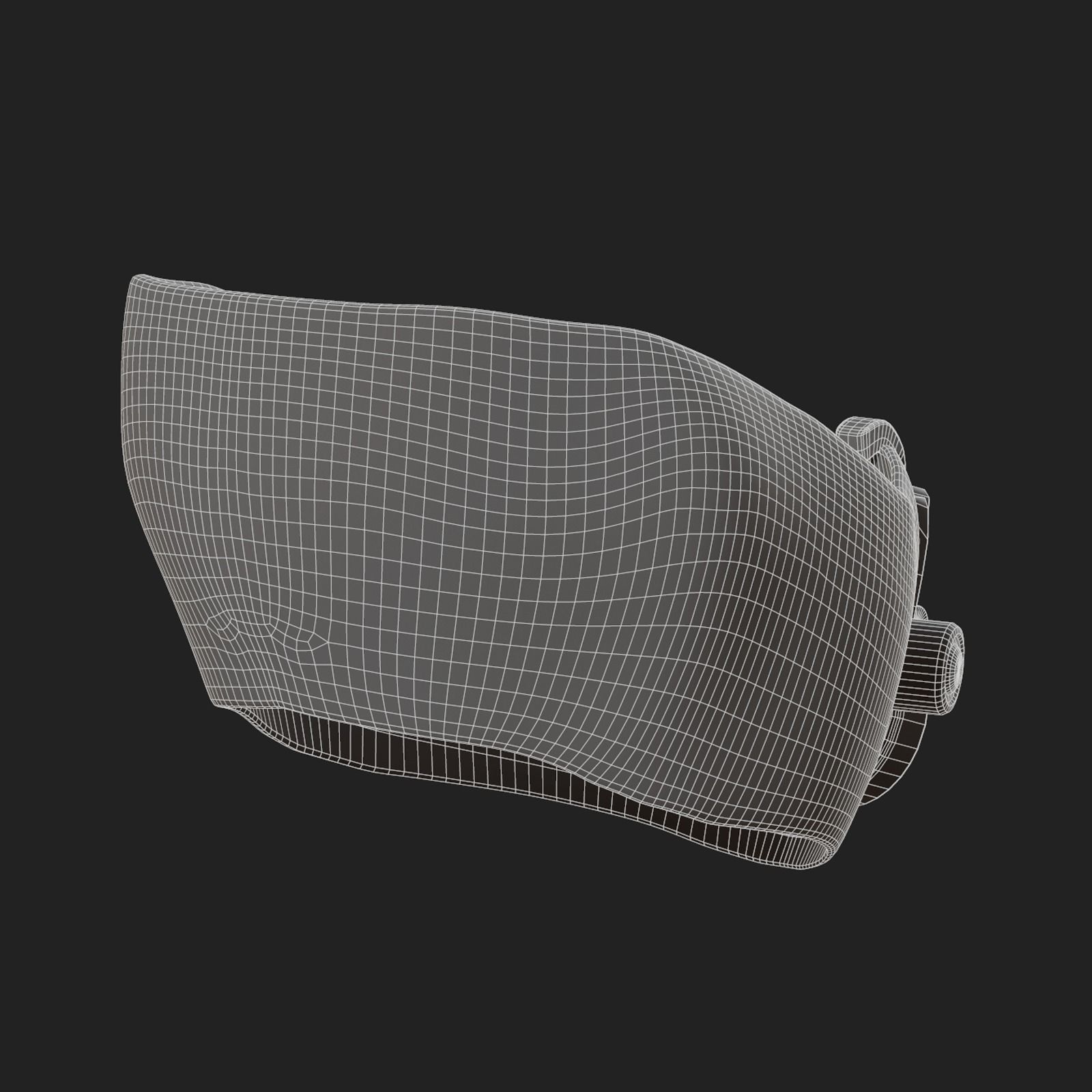 Gas mask respirator scifi futuristic 3d  Low-poly 3D model_11
