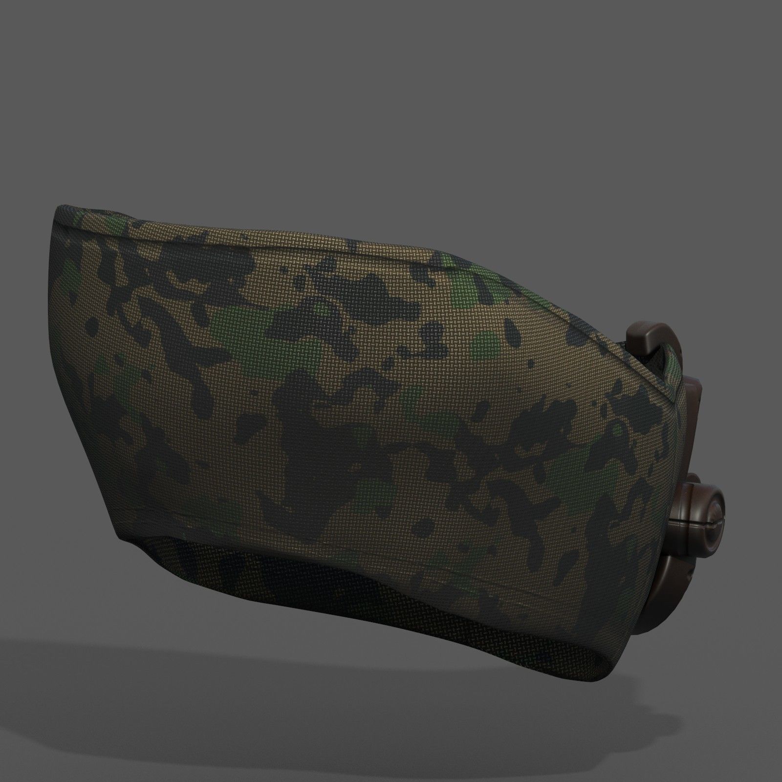 Gas mask respirator scifi futuristic 3d  Low-poly 3D model_2
